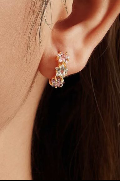 Bunte Creole mit Zirkonia 